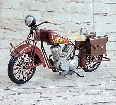 1956 Indian Metall Motorrad Modell Werbegeschenk Heißguss Skulptur Wohnkultur - Bild 1 von 4