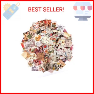 HOMICO 400Pcs Junk Journal Vintage DIY Material Paper Journaling Supplies Scrapb - Picture 1 of 2