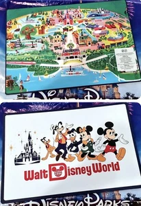 NWT Walt Disney World 50th Anniversary Vault Mickey Magic Kingdom Map Place Mat - Picture 1 of 3