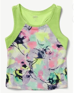 NWT Justice Girl Collection X Blocked Longline Tank Lily Lustre Size L (12-14) - Picture 1 of 4