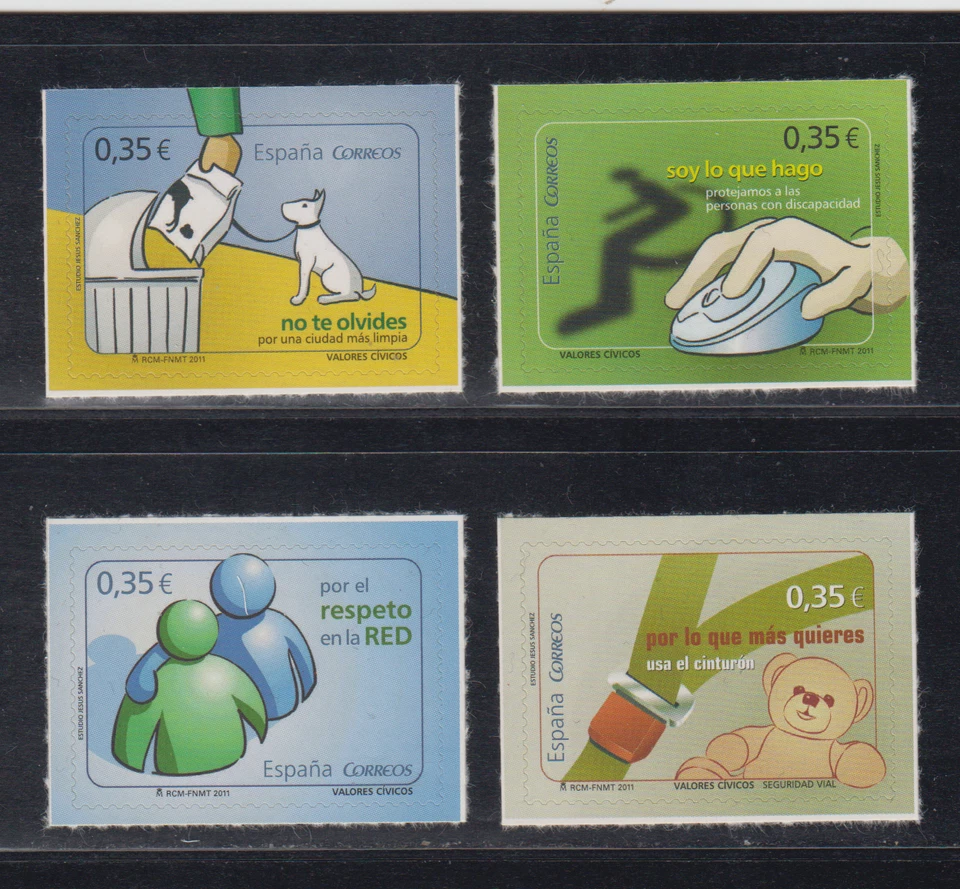 ESPAÑA (2011) SPAIN NUEVO MNH SPANIEN ESPAGNE - EDIFIL 4639/42 VALORES CIVICOS - Imagen 1 de 1