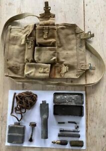 WWII BREN GUN TOOL KIT WEBBING BAG & CONTENTS BRITISH ARMY LMG 1937 Pattern