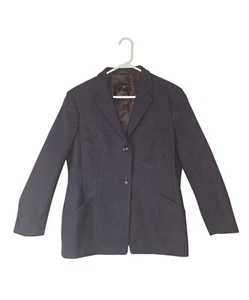 Luciano Barbera Womens Cupro Button Down Blazer Jacket SZ 48 - Picture 1 of 8