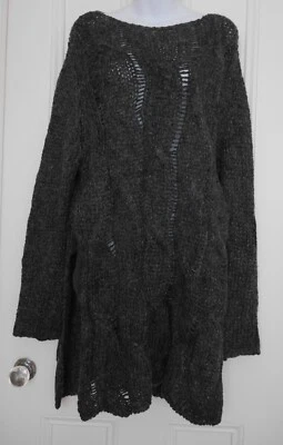 Sarah Pacini grey mohair, acrylic, nylon dress - figure hugging VGC — 第 1/4 张图片