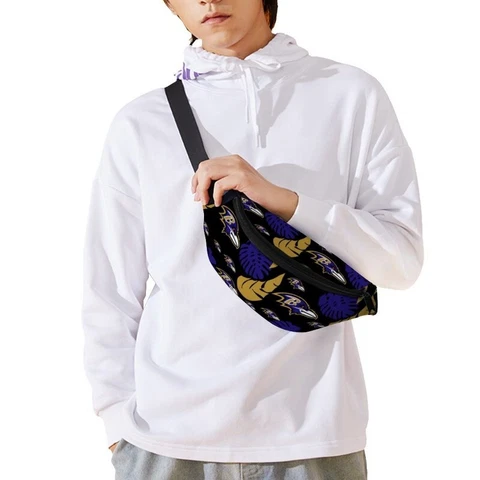 Baltimore Ravens fans Belt bag full print Waist Bag hiking bags Chest pack Cover
