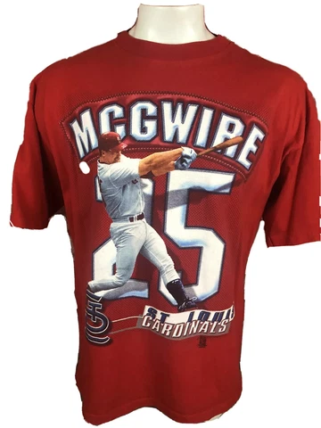 Mark McGwire Vintage 90's Starter T Shirt XL  St. Louis Cardinals USA F377 Cover