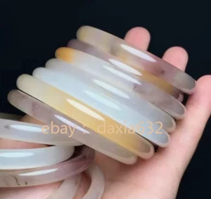 New Natural Violet Golden Silk Jade Gemstone Bangle Bracelet 54-64mm Jewelry AAA - Picture 1 of 6