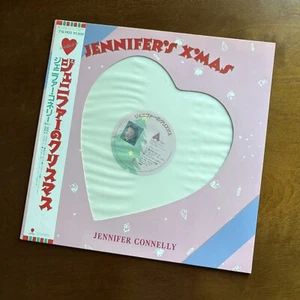 JENNIFER CONNELLY Jennifer's X'mas JAPAN white HEART SHAPED vinyl 1986 NM/NM - Picture 1 of 4