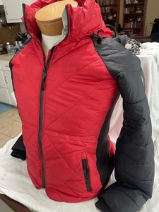 CHAQUETA BODY GLOVE PUFFER NEOPRENO PRIMALOFT NEGRA ROJA JUVENIL MEDIANA - Imagen 1 de 14