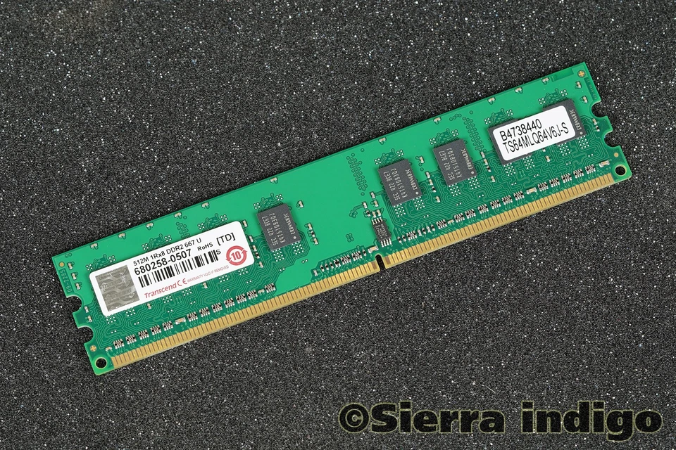Transcend 512M 1Rx8 DDR2 667 U 512MB Memory RAM - Image 1 of 1