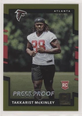 2017 Panini Donruss Rookies Press Proof Gold /50 Takkarist McKinley Rookie RC - Image 1 of 2