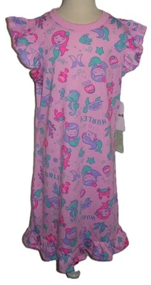 Girls Hurley Pink Mermaid Short Sleeve Nightgown Pajamas 8 - Image 1 of 3