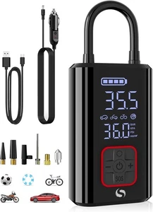 Compressore Aria Portatile 150Psi Batteria Ricaricabile, Palla, Auto, Moto, Bici - Foto 1 di 7
