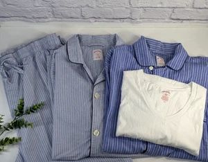 ¡LOTE CLÁSICO 4!😍De colección Brooks Brothers L/XL Conjunto de pijama a rayas para hombre botón tubo - Imagen 1 de 19