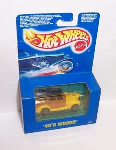 HOT WHEELS Mattel Vintage BW Blackwall Blue Box '40's WOODIE Yellow - MIB - Picture 1 of 4
