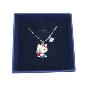 Hello Kitty Swarovski Halskette Kristall Anhänger Sanrio Brandneu Süß Geschenk - Bild 1 von 10