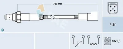 Sonda lambda riscaldato 77169 FAE per FORD BMW - Immagine 1 di 4
