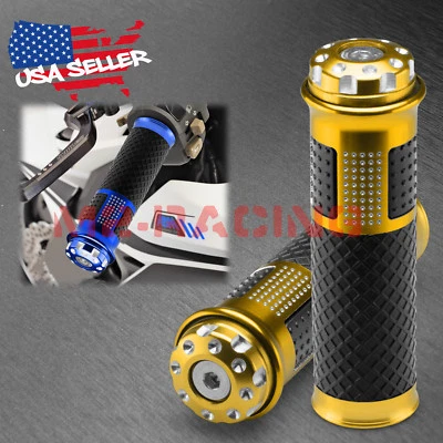 Punhos de mão de motocicleta borracha 7/8" guidão para Honda Suzuki Kawasaki Yamaha 05 - Imagem 1 de 4