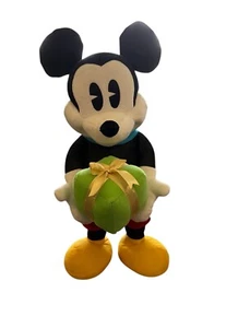 Vintage Weihnachten Disney 25,5 Zoll Mickey Mouse mit Geschenk Veranda Plüsch Greeter - Bild 1 von 3