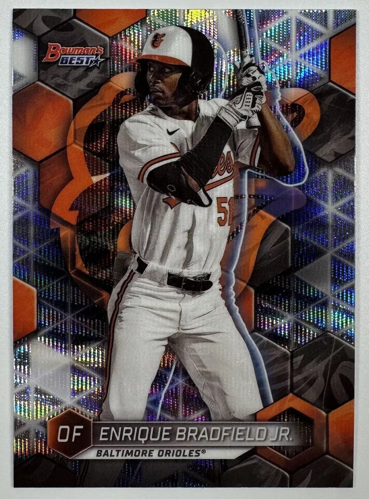 2023 Bowman's Best Enrique Bradfield Jr. Wave Refractor TP-15 Baltimore Orioles