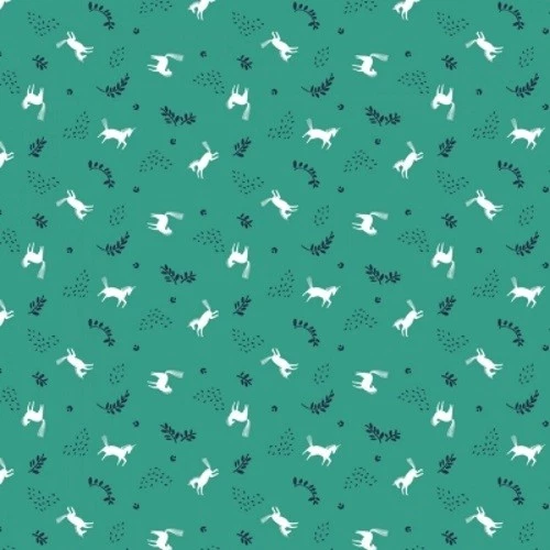 Tela de algodón verde para lanzar caballos Camelot Skogen 21170605 2 Foto 1 de 1