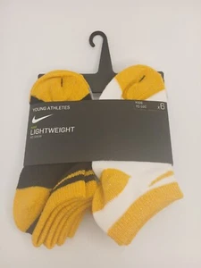 NIKE No Show Socks Youth Athletes Lightweight 6 Pair Shoe Size 7C-10C - Picture 1 of 7