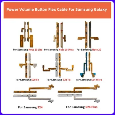 Power Volume Button Flex Cable For Samsung Galaxy Note10 Lite 20 Ultra S23FE S24 - Image 1 of 3