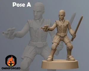 Star Wars Legion Ezra Bridger Miniature Mini 3D Printed Resin Mini Proxy - Picture 1 of 1