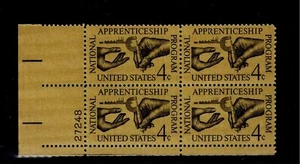 US Scott #1201, Plate Block #27248 1962 Apprenticeship 4c FVF MNH Lower Left - Picture 1 of 1