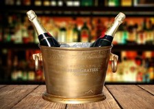 Alfred Gratien Large Vintage Oval Champagne Wine Ice Cooler Gold Coloured Bucket