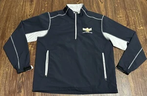 FJ FootJoy 1/4 Zip Pullover Windbreaker Jacket Men's Large Blue *Captains Cup* - Picture 1 of 17