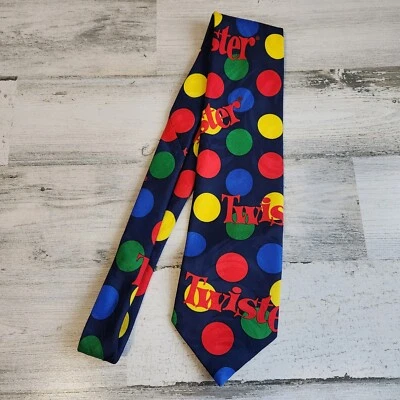 Corbata Twister Game Corbata Roja Azul Amarillo Verde Novedad 1998 Poliéster Foto 1 de 4