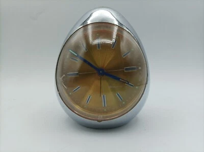 Blessing Pear Shape Clock West Germany Silver Retro, circa 1968 - Bild 1 von 4