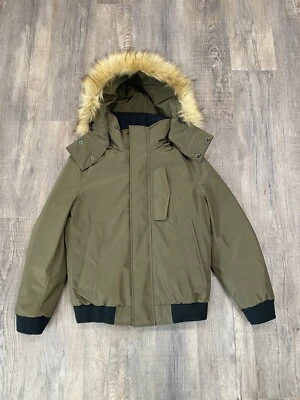 Andrew Marc New York Down Fill Jacket Parka Coat Olive Green Men’s Size Small - Image 1 of 4