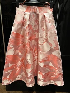 COAST Pink Floral Fit &Flare skirt Size UK 10 - Picture 1 of 9