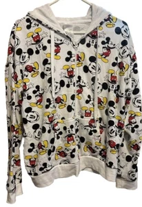 Disney Mickey Mouse Zip Up Hoodie Sweatshirt Size XL Junior - Picture 1 of 4