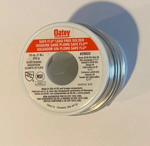 10- Oatey 29025 Lead Free Solder Soldering Wire Plumbing 10 1lb. Rolls - Picture 1 of 2