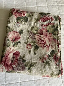 Cottagecore Dan River's Floral Flat Sheet 180 Thread No-Iron Percale Queen Bed - Picture 1 of 7