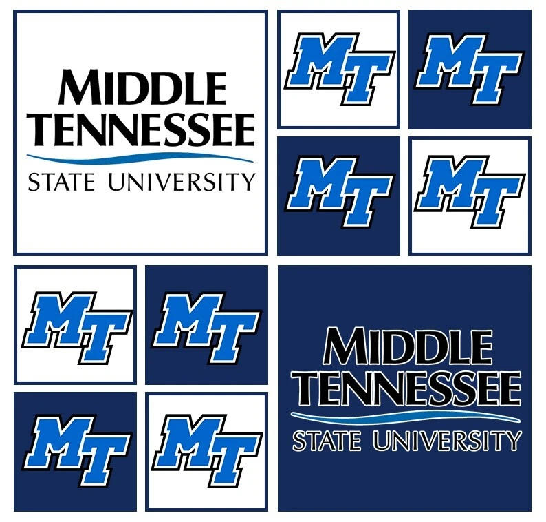 Tecido com logotipo da Universidade Estadual do Médio Tennessee por jarda - Imagem 1 de 1