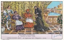 Liebig 6 cards V/G:  S1599 Francois Rabelais (Flemish) (1954)