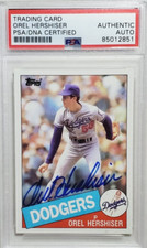 1985 Topps #493 Orel Hershiser Signed Rookie Card Autograph RC Auto PSA Dodgers