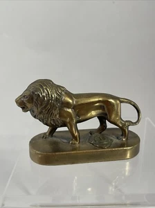 Vintage LIONS INTERNATIONAL brass Lion Figurine paperweight - Picture 1 of 8