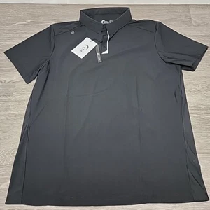 Zyia Polo Active Black Dress Shirt Sport Ventilation Collared XXL Golf Shirt NWT - Picture 1 of 9