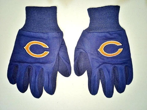 Chicago Bears Gloves Non Slip Work Utility Adult NFL Football Sports   NEW ! Cover
