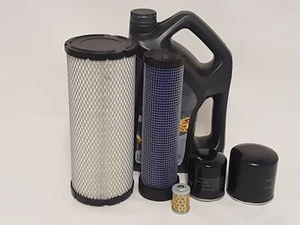 Hanix H75-B, H75-C con Kubota V3300 Eng. Kit de servicio de filtro y 5ltr 15w40 Eng. Aceite - Imagen 1 de 2