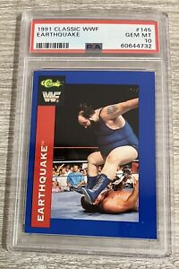 1991 Classic WWF Earthquake Card WWE Wrestling #145 PSA 10 Gem Mint POP 1 G16