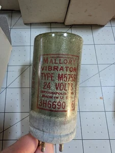 (1) Vintage Mallory Vibrator M575S 24 Volt - 6 Pin - Autoradio Teil ungetestet - Bild 1 von 4