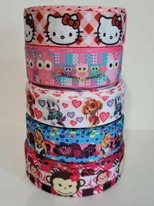 5 Yards 7/8" & 1" Mix Lot Grosgrain Ribbon Hair Bow Supplies. - Picture 1 of 1