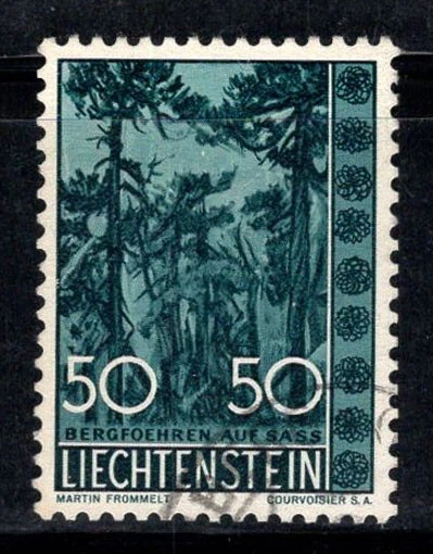 Liechtenstein 1960 Mi. 401 Used 100% trees, flora 50 Rp - Image 1 of 1