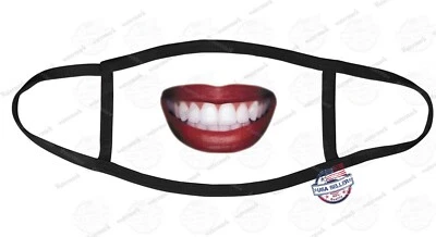 Custom Funny red Lips Design Personalized FACE MASK COVER Reusable Covering - Image 1 of 2